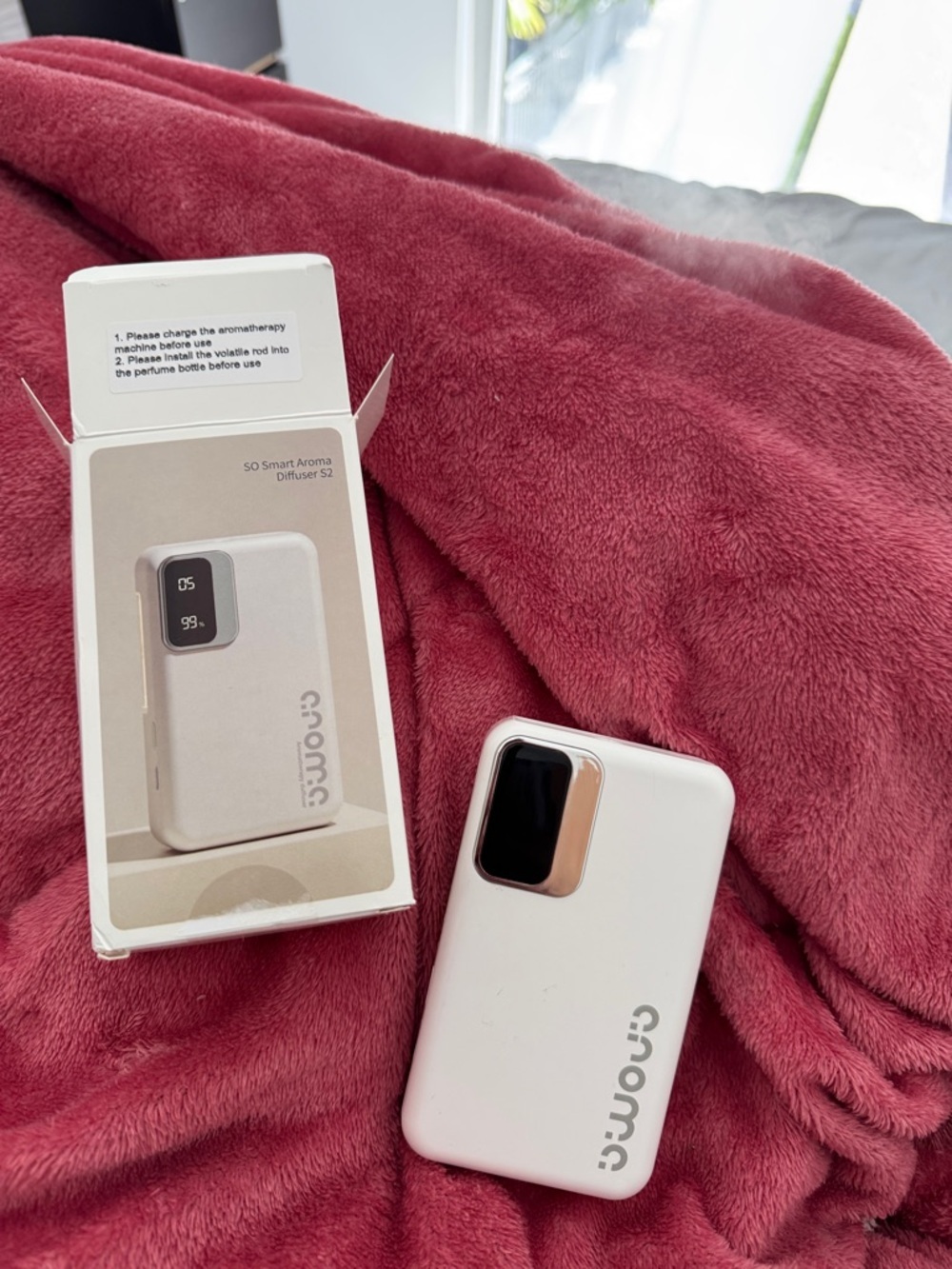 Portable Smart Aroma Diffuser - White (Compact USB Travel Diffuser)